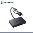 LECTOR DE MEMORIAS UGREEN 45167 USB 3.0/USB-C 4 EN 1 (PN:45167)