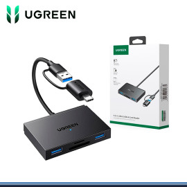 LECTOR DE MEMORIAS UGREEN 45167 USB 3.0/USB-C 4 EN 1 (PN:45167)