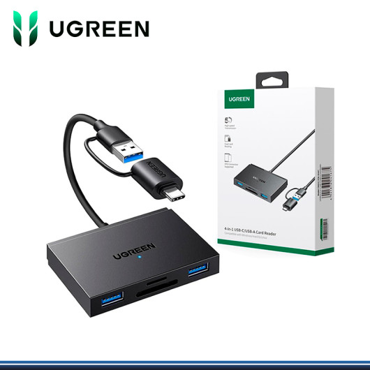 LECTOR DE MEMORIAS UGREEN 45167 USB 3.0/USB-C 4 EN 1 (PN:45167) LECTOR DE MEMORIAS UGREEN 45167 USB 3.0/USB-C 4 EN 1 (PN:45167)