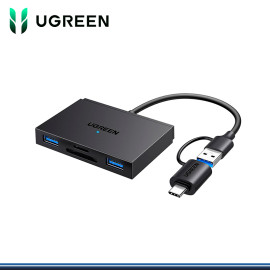 LECTOR DE MEMORIAS UGREEN 45167 USB 3.0/USB-C 4 EN 1 (PN:45167)