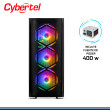 CASE CYBERTEL STRIKER CBX 5013RK BLACK ARGB CON FUENTE DE 400W VIDRIO TEMPLADO USB 3.0/USB 2.0