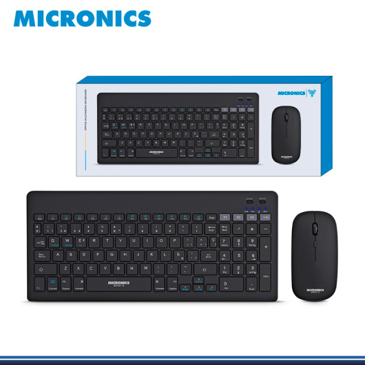 KIT MICRONICS SPIRIT 3 - MIC WT800 3M BLACK WIRELESS BLUETOOTH TECLADO + MOUSE