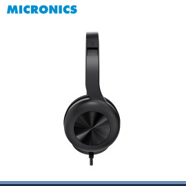 AUDIFONO MICRONICS LOTUS MIC H803 BLACK CON MICROFONO CONEXIÓN USB