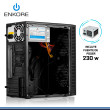 CASE ENKORE KINGDOM ENC 3003 BLACK RAINBOW CON FUENTE DE 230W PANEL ACRILICO USB 2.0