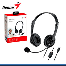 AUDIFONO GENIUS HS-230U BLACK CON MICROFONO CONEXION USB-C (PN:31710021403)