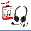 AUDIFONO GENIUS HS-230U BLACK CON MICROFONO CONEXION USB-C (PN:31710021403)