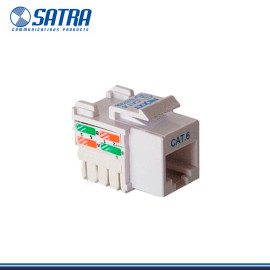 JACK SATRA RJ-45 CATEGORIA 6 COLOR BLANCO