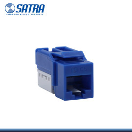 JACK SATRA RJ-45 CATEGORIA 6 COLOR AZUL