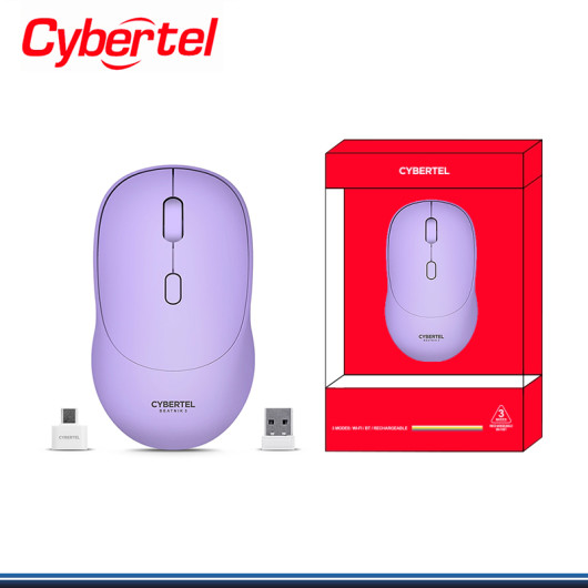 MOUSE CYBERTEL BEATNIK 3 PURPLE CYB M704-3M RECARGABLE CONEXIÓN BLUETOOTH/WIRELESS MOUSE CYBERTEL BEATNIK 3 PURPLE CYB M704-3M RECARGABLE CONEXIÓN BLUETOOTH/WIRELESS