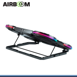 AIRBOOM GLACIAL 6 AB055 RGB BLACK COOLER PARA NOTEBOOK
