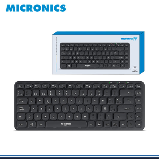 TECLADO MICRONICS FENIX 3 MIC K603-3M RECARGABLE CONEXIÓN BLUETOOTH & WIRELESS
