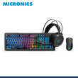 KIT MICRONICS PLAYER 3 MIC GTX 1003 BLACK TECLADO + MOUSE + AUDIFONO