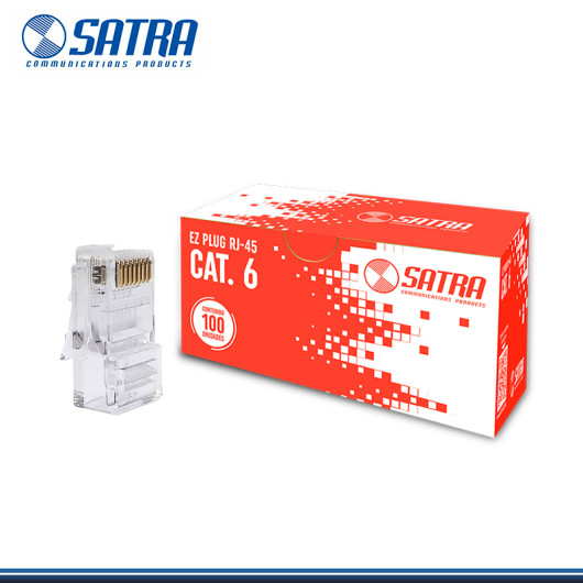 CONECTORES SATRA EZ PLUG RJ45 CAT6 POR CAJA DE 100 Unid CONECTORES SATRA EZ PLUG RJ45 CAT6 POR CAJA DE 100 Unid