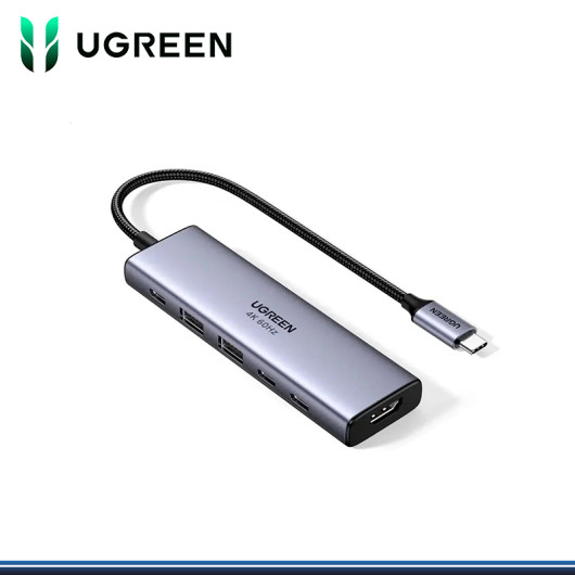 HUB USB TIPO-C UGREEN 6 EN 1 PUERTOS 2 x USB-C 3.2 / 2 x USB-A 3.2 / 1 x HDMI 4K 60HZ / 1 x PD 100W (PN:35999) HUB USB TIPO-C UGREEN 6 EN 1 PUERTOS 2 x USB-C 3.2 / 2 x USB-A 3.2 / 1 x HDMI 4K 60HZ / 1 x PD 100W (PN:35999)