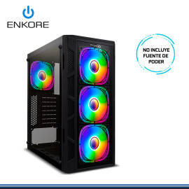 CASE ENKORE MYSTIC ENC 5001 BLACK RAINBOW SIN FUENTE VIDRIO TEMPLADO USB 3.0/USB 2.0