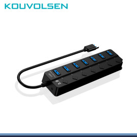 HUB USB KOUVOLSEN DE 07 PUERTOS USB 3.0 CON INTERRUPTORES INDIVIDUALES (PN:KOSS-9017)