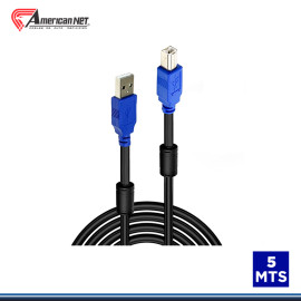 CABLE USB PARA IMPRESORA AMERICAN NET DE 5 METROS CON FILTRO