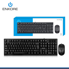 KIT ENKORE ACCESS ENT 508 TECLADO USB + MOUSE BLACK USB