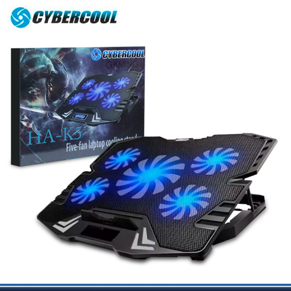 CYBERCOOL HA-K5 BLACK PLASTICO CON METAL COOLER PARA NOTEBOOK