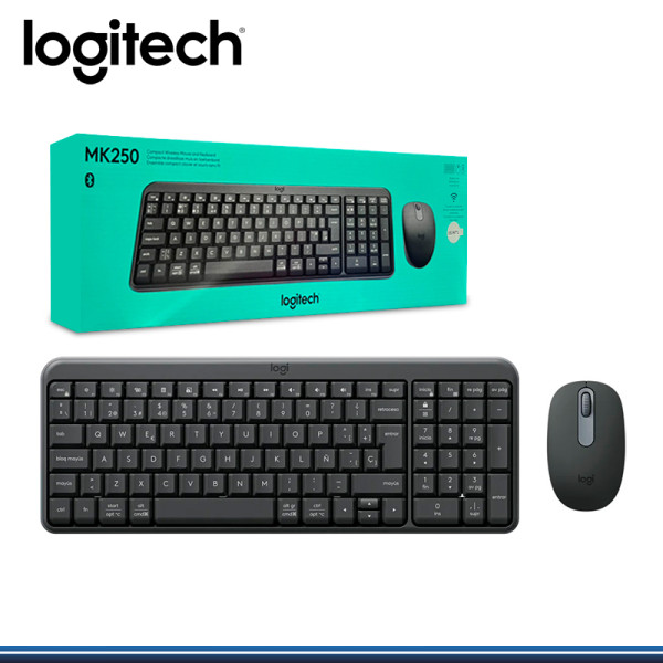 KIT LOGITECH MK250 BLUETOOTH BLACK TECLADO + MOUSE (PN:920-013513)