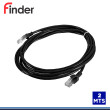 PATCH CORD FINDER CAT.6 DE 2MTS NEGRO