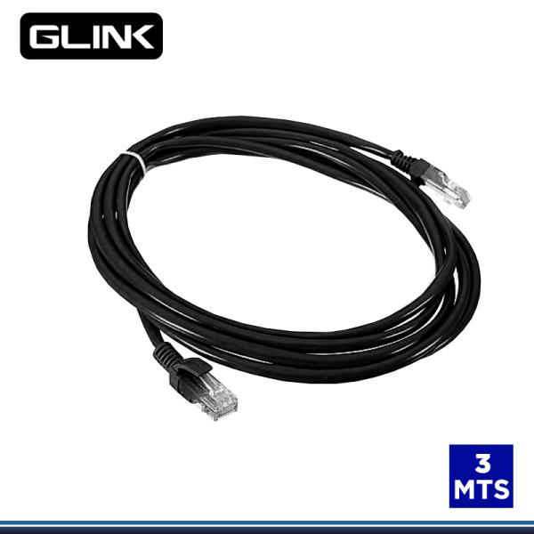 PATCH CORD GLINK CAT.6 DE 3MTS NEGRO