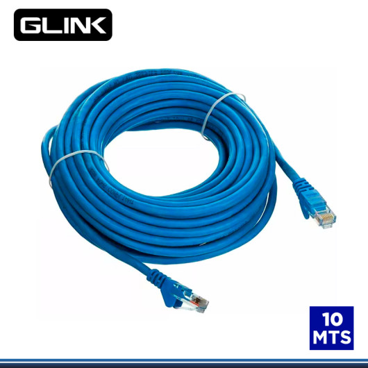 PATCH CORD GLINK CAT.6 DE 10MTS AZUL
