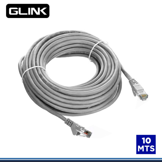 PATCH CORD GLINK CAT.6 DE 10MTS GRIS
