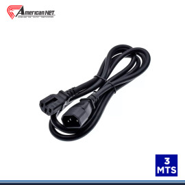 CABLE PODER CAPUCHON PARA UPS AMERICAN NET DE 3 METROS DE 3x16AWG NEGRO