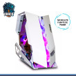 CASE DRACO GAMING DG-CRX20 WHITE RGB SIN FUENTE PANELES LATERALES VIDRIO TEMPLADO INCLUYE CONTROL REMOTO