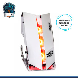 CASE DRACO GAMING DG-CRX20 WHITE RGB SIN FUENTE PANELES LATERALES VIDRIO TEMPLADO INCLUYE CONTROL REMOTO