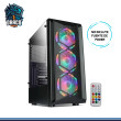 CASE DRACO GAMING DG K1 BLACK RGB SIN FUENTE VIDRIO TEMPLADO USB 3.0/USB 2.0 INCLUYE CONTROL REMOTO