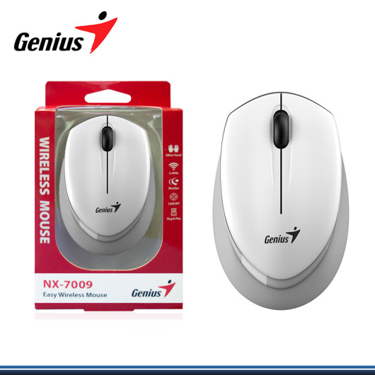 MOUSE GENIUS NX-7009 WHITE GREY BLUEEYE CONEXIÓN WIRELESS (PN:31030030402)