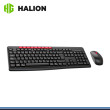 KIT HALION HA-K656C BLACK RED WIRELESS BLACK TECLADO MULTIMEDIA + MOUSE DPI 1,200