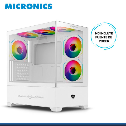 CASE MICRONICS ICUBE WHITE MIC GC800-6W ARGB SIN FUENTE VIDRIO TEMPLADO USB 3.0/USB 2.2