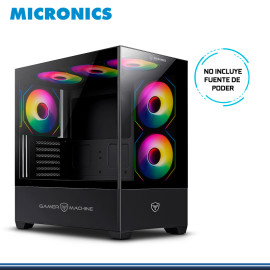 CASE MICRONICS ICUBE BLACK MIC GC800-6 ARGB SIN FUENTE VIDRIO TEMPLADO USB 3.0/USB 2.2