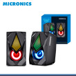 PARLANTE MICRONICS CORSAIR MIC S309-9 BLACK RGB USB 2.0