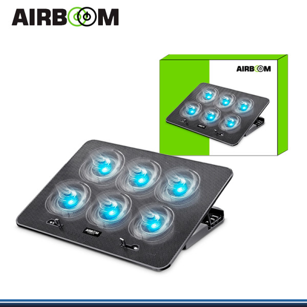 AIRBOOM ICEBERG 6 AB013 LED BLUE COOLER PARA NOTEBOOK