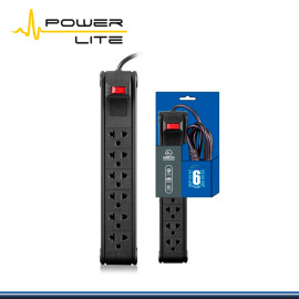 SUPRESOR DE PICO POWER LITE PLI 557 6 TOMAS CON CABLE DE 1.2 METROS