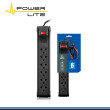 SUPRESOR DE PICO POWER LITE PLI 557 6 TOMAS CON CABLE DE 1.2 METROS