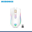 MOUSE MICRONICS KRIPTON 3 MIC GM801W-3M WHITE RGB CONEXIÓN BLUETOOTH/WIFI/RECARGABLE