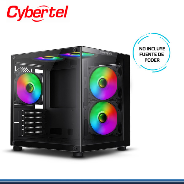 CASE CYBERTEL CLIPPER CBX5007 ARGB BLACK SIN FUENTE VIDRIO TEMPLADO USB 3.0/USB 2.0