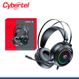 AUDIFONO CYBERTEL COMMANDER CYB HG508 RGB BLACK CON MICROFONO CONEXIÓN USB