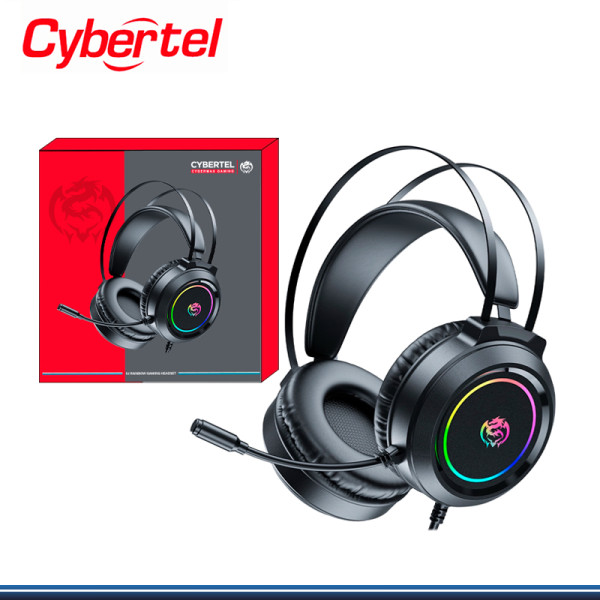 AUDIFONO CYBERTEL COMMANDER CYB HG508 RGB BLACK CON MICROFONO CONEXIÓN USB