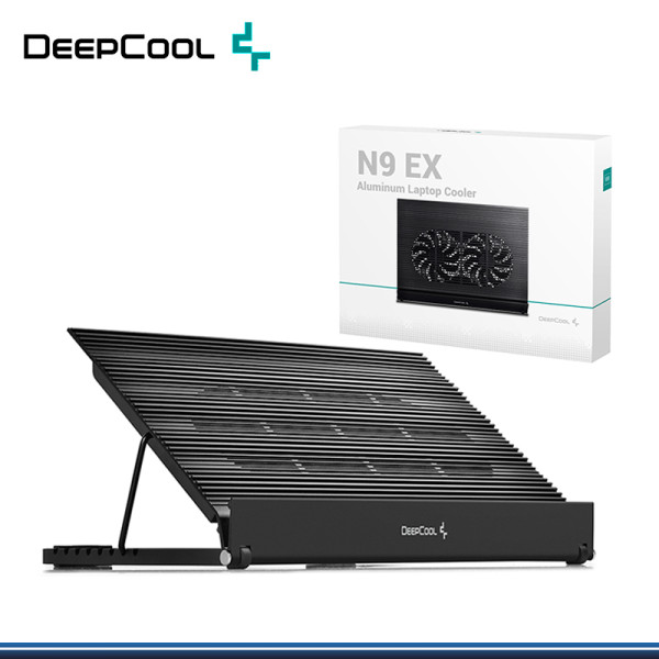 DEEPCOOL N9 EX PANEL ALUMINIO RECLINABLE USB COOLER PARA LAPTOP
