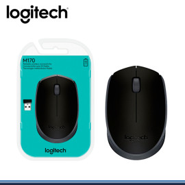 MOUSE LOGITECH M170 BLACK CONEXIÓN WIRELESS (PN:910-004940)