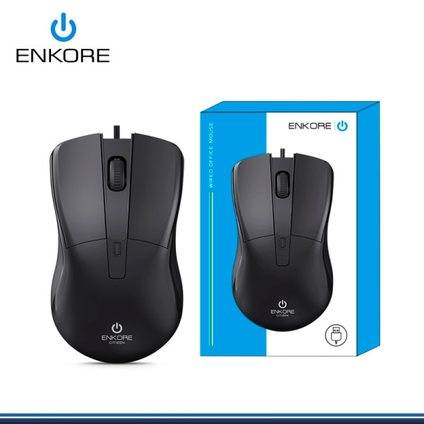 MOUSE ENKORE CITIZEN EKM 101 BLACK CONEXIÓN WIRED USB