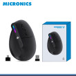 MOUSE MICRONICS BRICKELL MIC M755 VERTICAL BLACK RECARGABLE CONEXIÓN WIRELESS & BLUETOOTH
