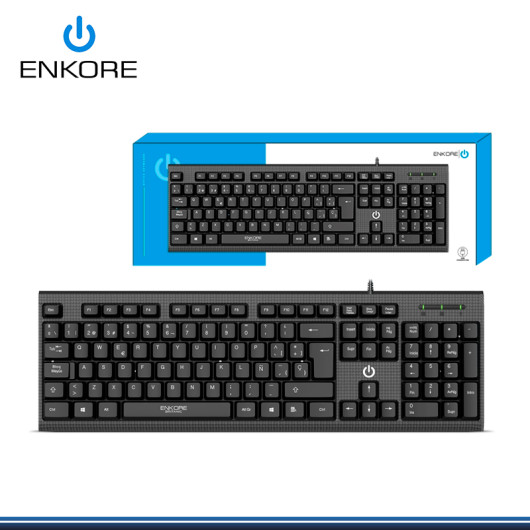 TECLADO ENKORE BRITANIC ENK 321 BLACK CONEXION USB