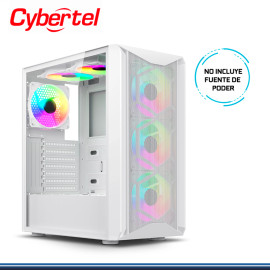 CASE CYBERTEL ELEMENT+ CBX5011R ARGB WHITE SIN FUENTE VIDRIO TEMPLADO USB 3.0/USB 1.0